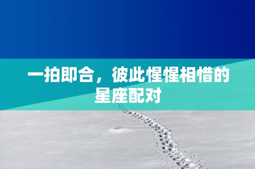 一拍即合，彼此惺惺相惜的星座配对