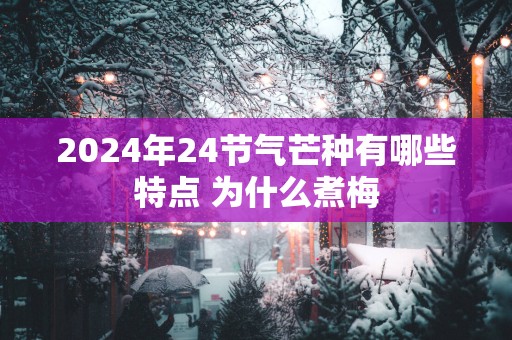 2025年24节气芒种有哪些特点 为什么煮梅