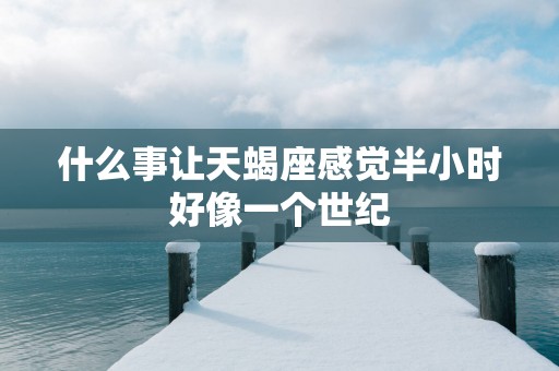 什么事让天蝎座感觉半小时好像一个世纪
