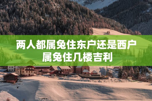 两人都属兔住东户还是西户 属兔住几楼吉利
