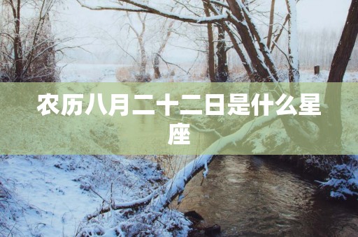 农历八月二十二日是什么星座