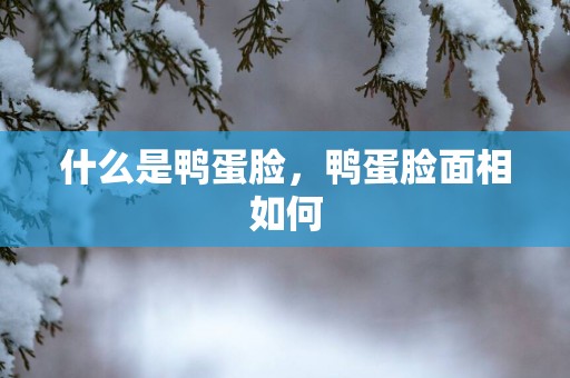 什么是鸭蛋脸，鸭蛋脸面相如何