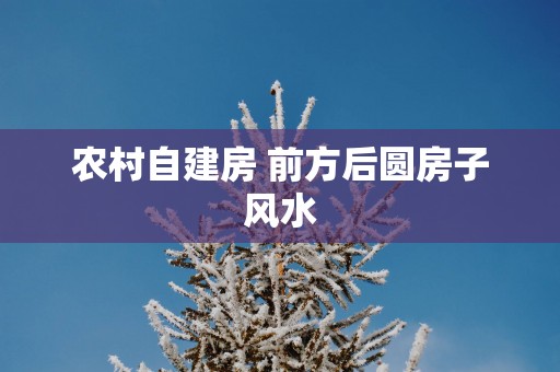 农村自建房 前方后圆房子风水