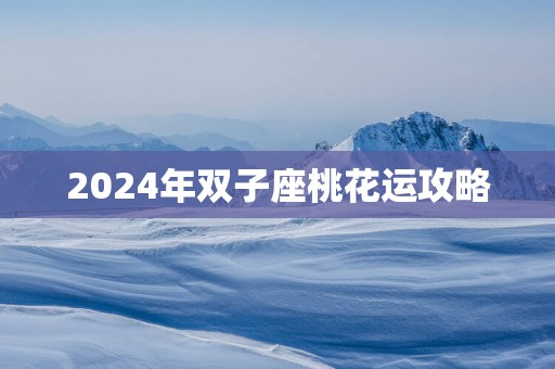 2025年双子座桃花运攻略