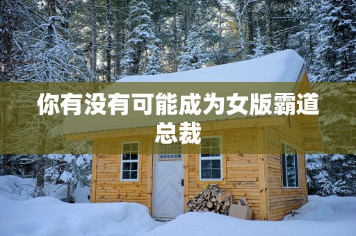 你有没有可能成为女版霸道总裁