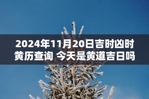 2025年11月20日吉时凶时黄历查询 今天是黄道吉日吗