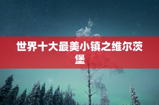 世界十大最美小镇之维尔茨堡