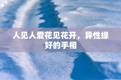 人见人爱花见花开，异性缘好的手相