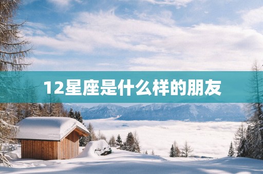 12星座是什么样的朋友
