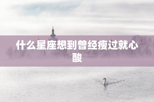什么星座想到曾经瘦过就心酸