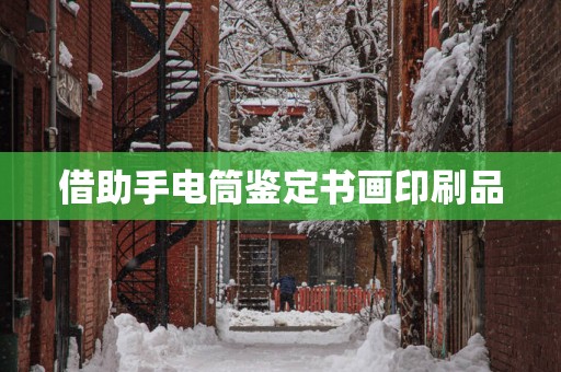 借助手电筒鉴定书画印刷品