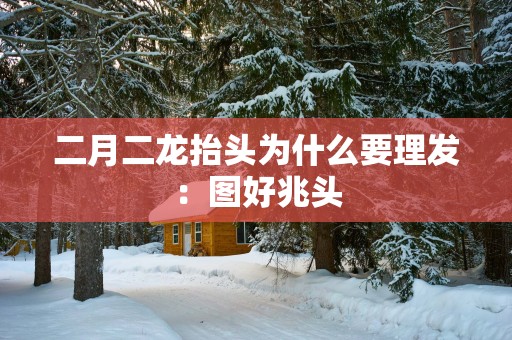 二月二龙抬头为什么要理发：图好兆头
