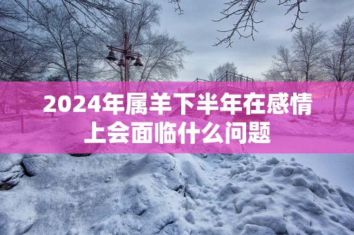 2025年属羊下半年在感情上会面临什么问题