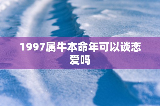 1997属牛本命年可以谈恋爱吗