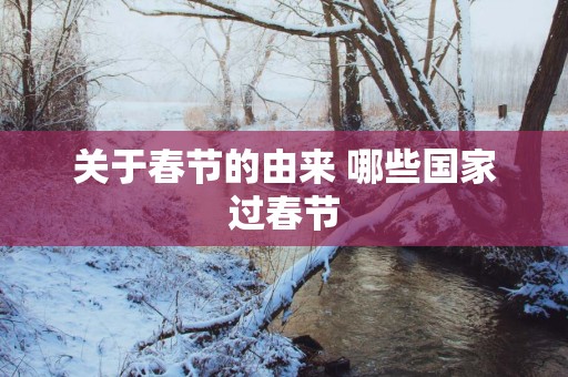 关于春节的由来 哪些国家过春节