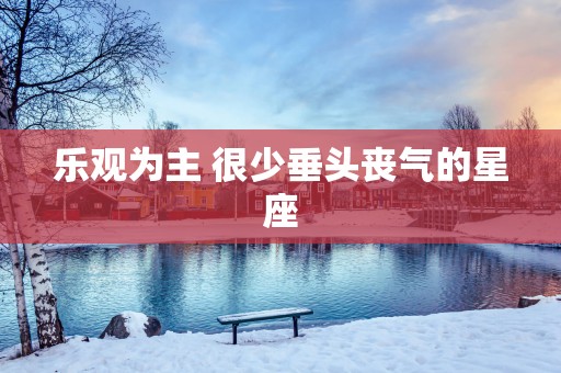 乐观为主 很少垂头丧气的星座