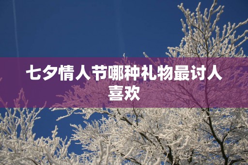 七夕情人节哪种礼物最讨人喜欢