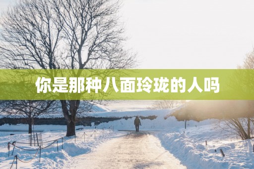 你是那种八面玲珑的人吗