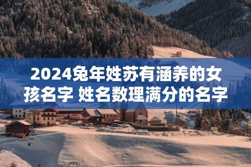 2025蛇年姓苏有涵养的女孩名字 姓名数理满分的名字解析