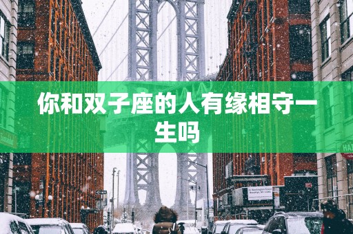 你和双子座的人有缘相守一生吗