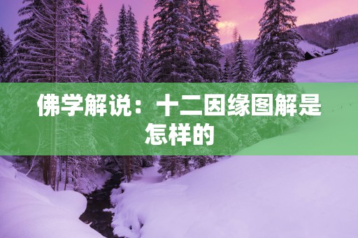 佛学解说：十二因缘图解是怎样的