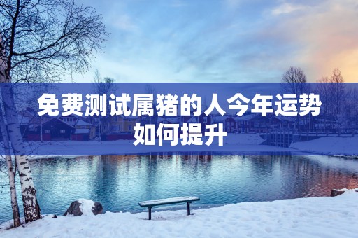 免费测试属猪的人今年运势如何提升