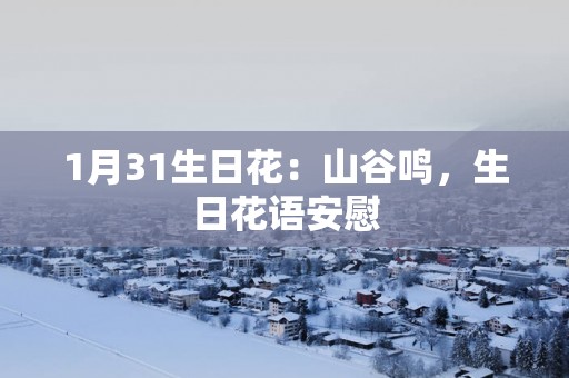 1月31生日花：山谷鸣，生日花语安慰