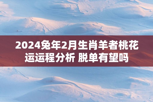 2025蛇年2月生肖羊者桃花运运程分析 脱单有望吗