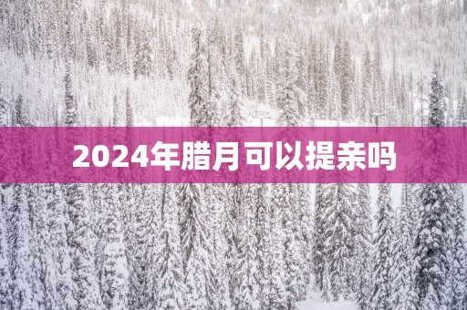 2025年腊月可以提亲吗