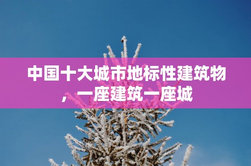 中国十大城市地标性建筑物，一座建筑一座城