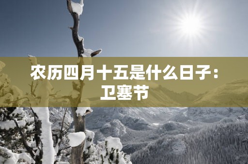 农历四月十五是什么日子：卫塞节