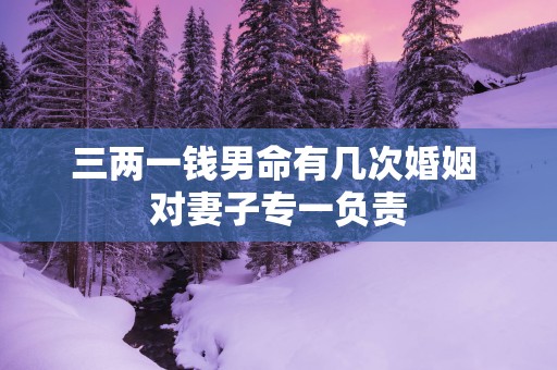 三两一钱男命有几次婚姻 对妻子专一负责