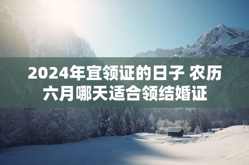 2025年宜领证的日子 农历六月哪天适合领结婚证