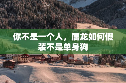 你不是一个人，属龙如何假装不是单身狗