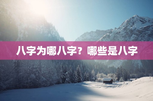 八字为哪八字？哪些是八字