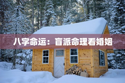 八字命运：盲派命理看婚姻