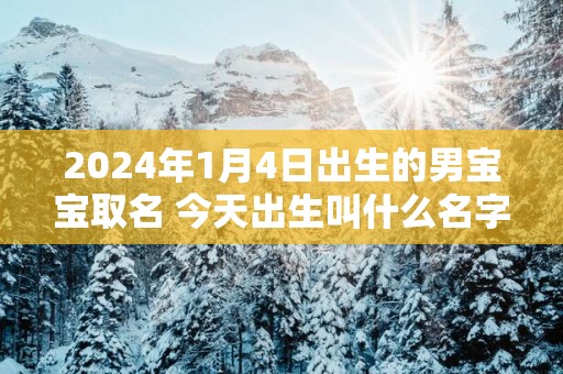 2025年1月4日出生的男宝宝取名 今天出生叫什么名字好