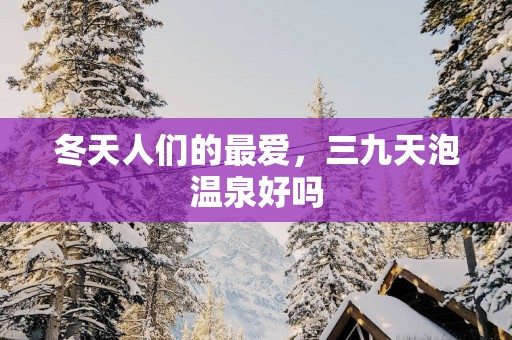 冬天人们的最爱，三九天泡温泉好吗