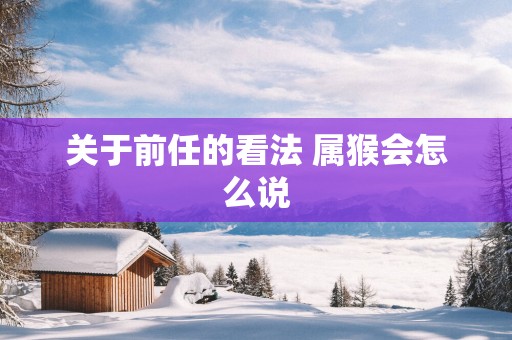 关于前任的看法 属猴会怎么说