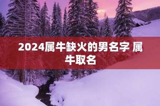 2025属牛缺火的男名字 属牛取名