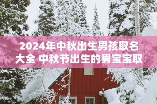 2025年中秋出生男孩取名大全 中秋节出生的男宝宝取名