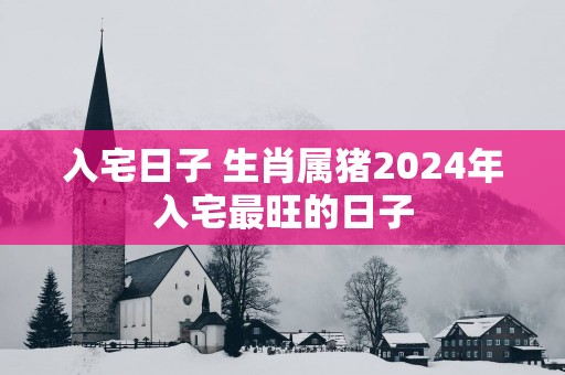 入宅日子 生肖属猪2025年入宅最旺的日子