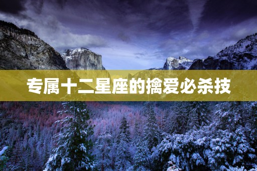 专属十二星座的擒爱必杀技
