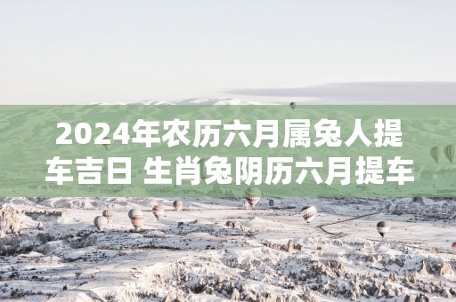 2025年农历六月属兔人提车吉日 生肖兔阴历六月提车好日子