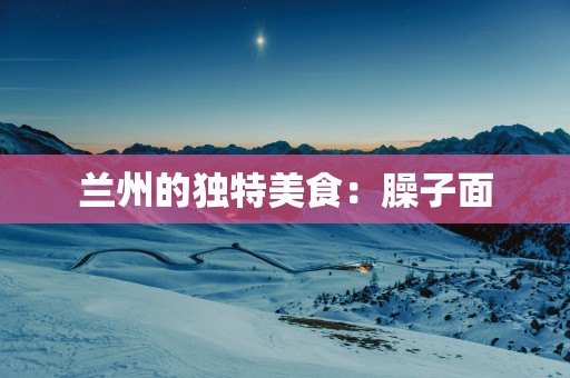 兰州的独特美食：臊子面