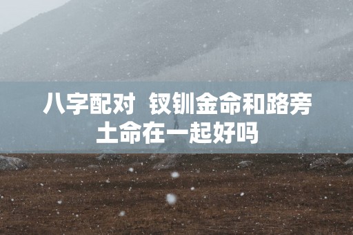 八字配对  钗钏金命和路旁土命在一起好吗