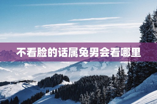 不看脸的话属兔男会看哪里