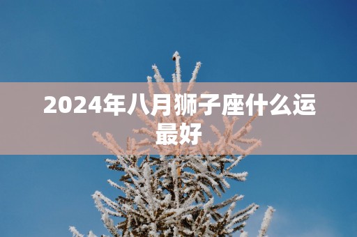 2026年八月狮子座什么运最好