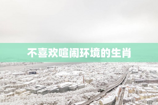 不喜欢喧闹环境的生肖