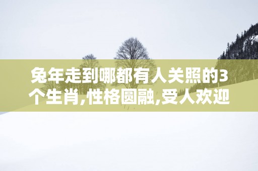 蛇年走到哪都有人关照的3个生肖,性格圆融,受人欢迎!